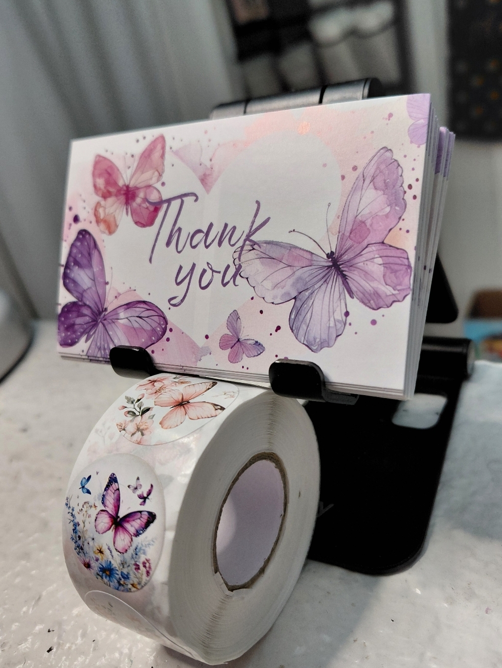 550ct. 50ct. Butterflies Thank You Cards/500ct.Stickers 3 Random Polys🦋LAST ONE - Picture 4 of 6